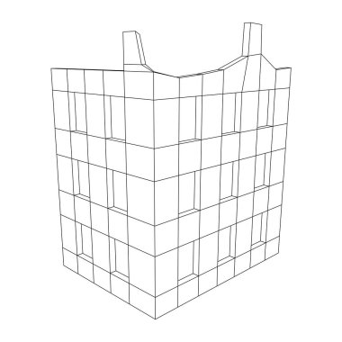 Harap olmuş bina ve beton, savaş yıkım konsepti