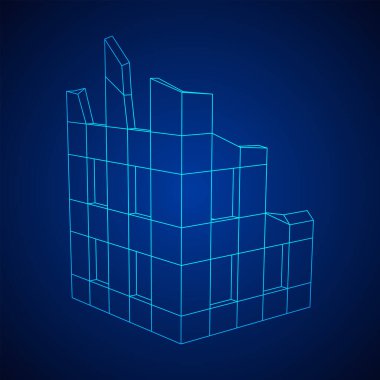 Harap olmuş bina ve beton, savaş yıkım konsepti