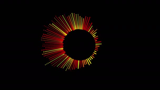 반원 인터페이스 후드 디자인 음악 equalizer 같은 인포 그래픽 요소 — 비디오