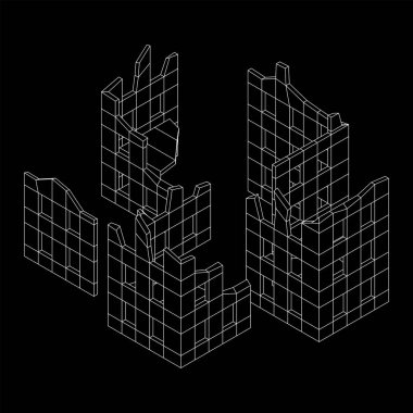 Harap olmuş bina ve beton, savaş yıkım konsepti