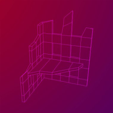 Harap olmuş bina ve beton, savaş yıkım konsepti