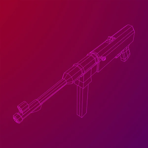 Submachine gun tysk MP 40 andra världskriget skjutvapen pistol — Stock vektor