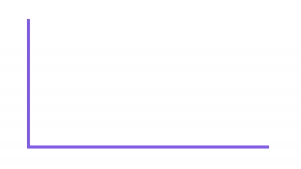 Datenreport Balkendiagramm und Liniendiagramm animiert — Stockvideo