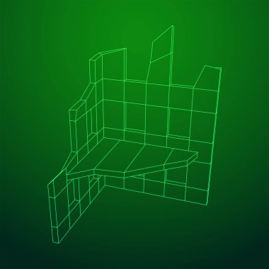 Harap olmuş bina ve beton, savaş yıkım konsepti