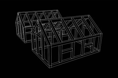 Sera inşaat iskeleti. Sera binası objesi. Sıcak ev