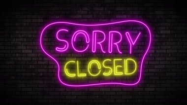 Üzgünüm, Tuğla Duvara Kapalı Neon Işığı koydum. Gece kulübü yanıp sönen neon ışığı.