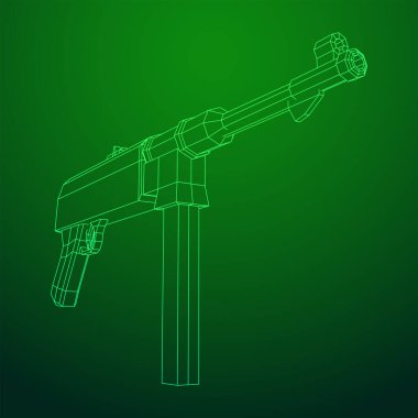 Hafif makineli tüfek Alman MP 40 dünya savaşı 2 ateşli silah tabancası