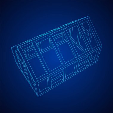 Sera inşaat iskeleti. Sera binası objesi. Sıcak ev