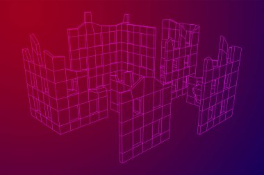 Harap olmuş bina ve beton, savaş yıkım konsepti