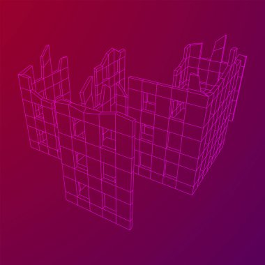 Harap olmuş bina ve beton, savaş yıkım konsepti