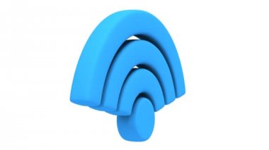 Kablosuz ağ sembolünün animasyon döndürme