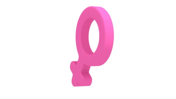 Signo femenino girar — Vídeos de Stock