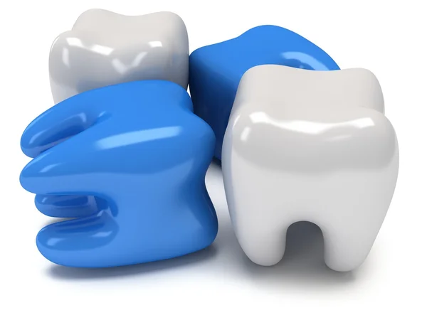 Dor e dentes saudáveis — Fotografia de Stock