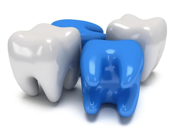 Värkande och friska tänder — Stockfoto