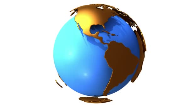 Земля планета глобус обертається — стокове відео
