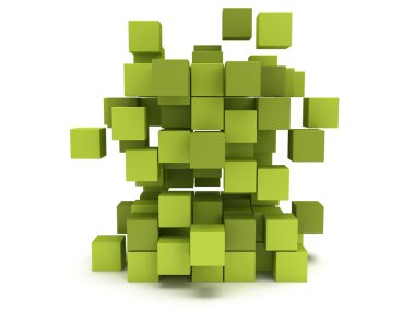 Patlama küpleri blok. Montaj kavramı.