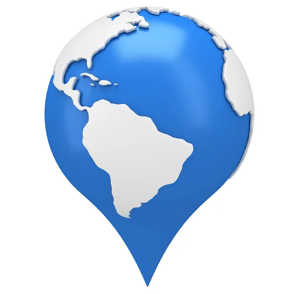 地球の形をしたマップ ポインター — ストック写真