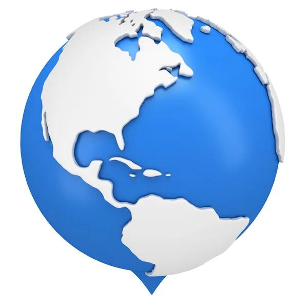 Earth shaped map pointer — Stock Photo, Image