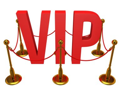 Büyük 3d harf VIP ve altın ip bariyer