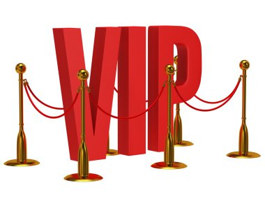 Büyük 3d harf VIP ve altın ip bariyer