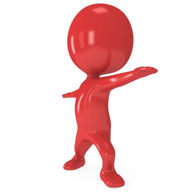 3d adam Yoga egzersiz yaparak