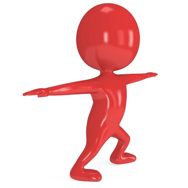 3D man gör yoga övning — Stockfoto