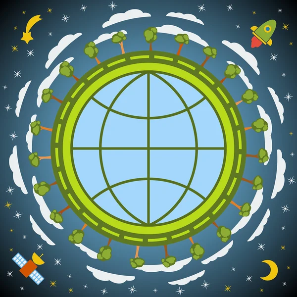 Tierra planeta globo. Vector . — Vector de stock