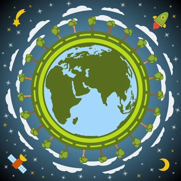Terra planeta globo. Vetor . — Vetor de Stock