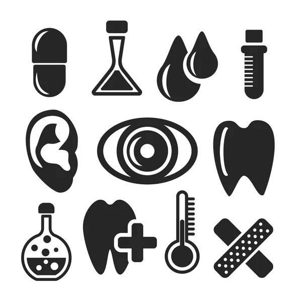 Medizinisches und medizinisches Web und mobile Symbole. Vektor. — Stockvektor
