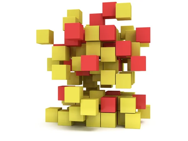 3D Cubes block. Assembling concept. — Stock Photo, Image