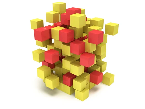 Blocco 3D cubi. concetto di montaggio. — Zdjęcie stockowe