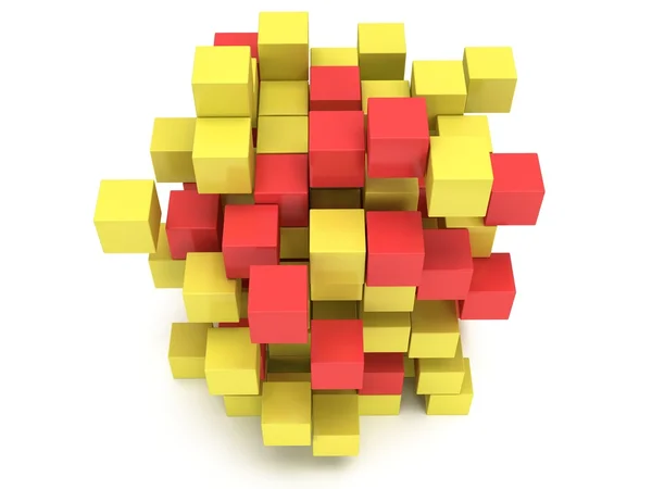 3D Cubes block. Assembling concept. — Stock Photo, Image