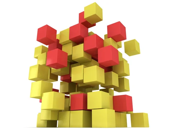 3D Cubes block. Assembling concept. — Stock Photo, Image