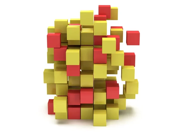 Bloque de cubos 3D. Concepto de montaje . —  Fotos de Stock