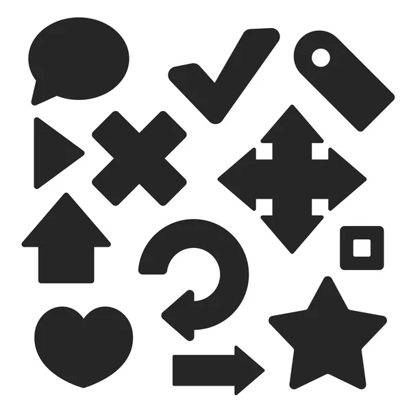 Set von universellen Web-und mobilen Logo-Symbolen. Vektor. — Stockvektor
