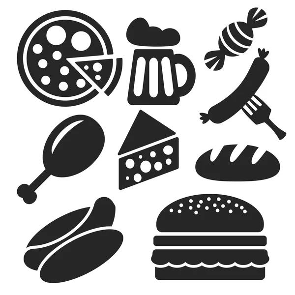 Set of food web and mobile icons. Vector. — Stock Vector