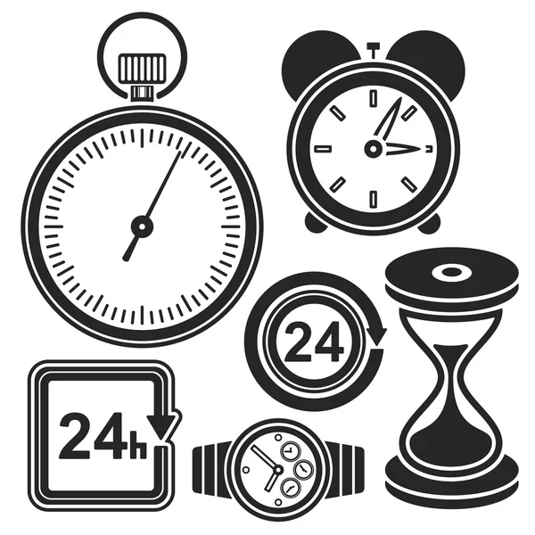 Set of time web and mobile icons. Vector. — Stock Vector
