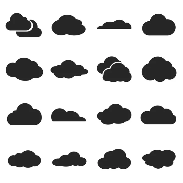 Cloud shapes vector set — Stock Vector