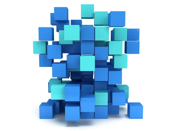 Bloco de cubos 3D. Conceito de montagem . — Fotografia de Stock