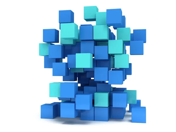 3D Cubes block. Assembling concept. — Stock Photo, Image