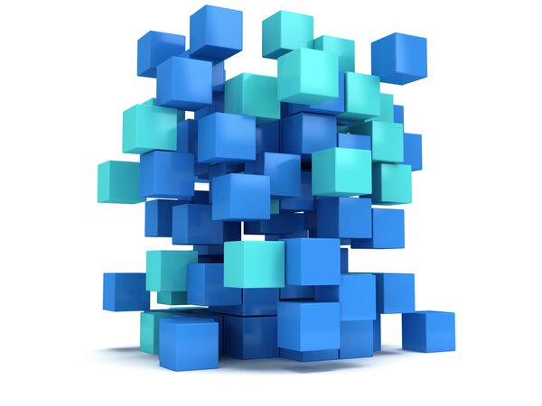 Блок 3D-кубов. Концепция сборки
.