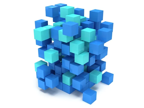 Blocco Cubi 3D. Concetto di montaggio . — Foto Stock