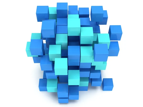 Блок 3D-кубов. Концепция сборки . — стоковое фото