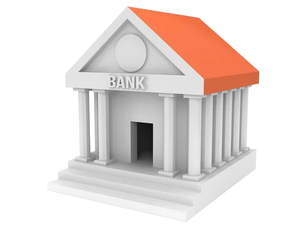 Bank building 3d icon — Stock Photo, Image