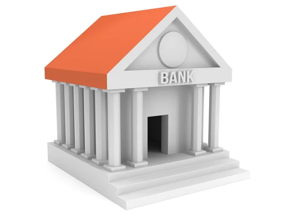 Bank building 3d icon — Stock Photo, Image