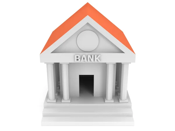 Bank building 3d icon — Stock Photo, Image