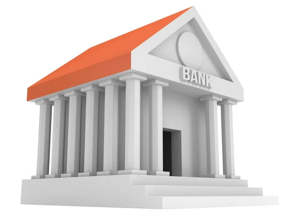 Bank building 3d icon — Stock Photo, Image