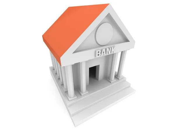 Bank building 3d icon — Stock Photo, Image