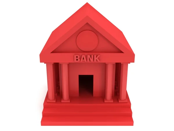 Значок красного банка — стоковое фото
