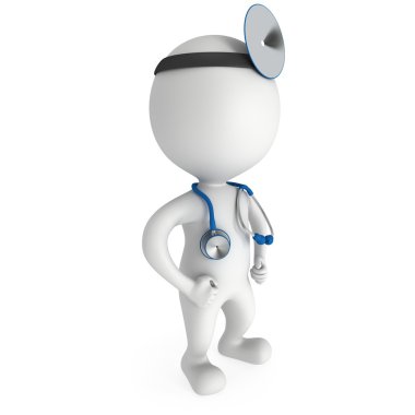 Doktor stetoskop ve ayna.